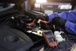 Mechanic working on a vehicle
